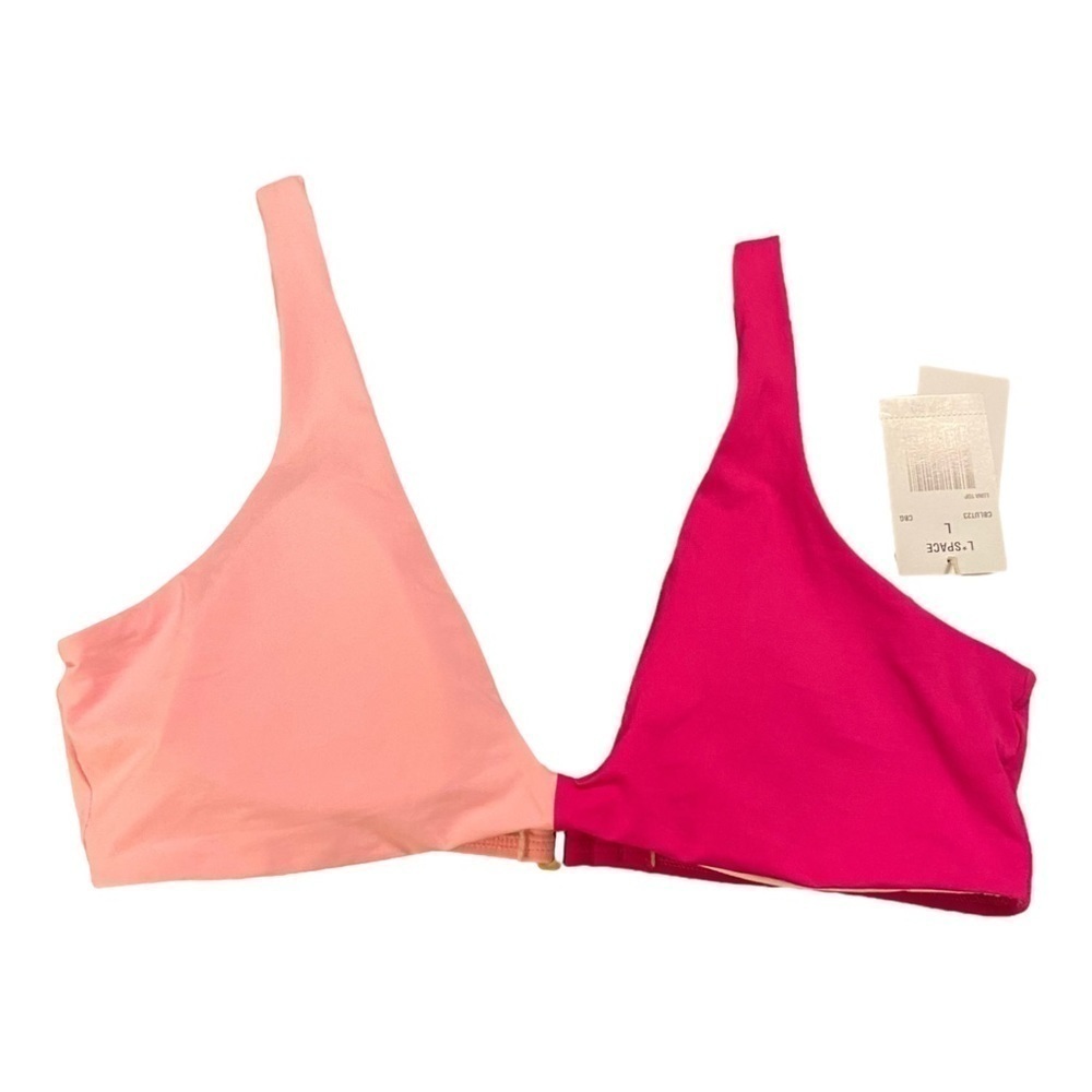 L*Space Luna Bikini Top in Crystal Pink & Bougainvillea NWT - Picture 2 of 5